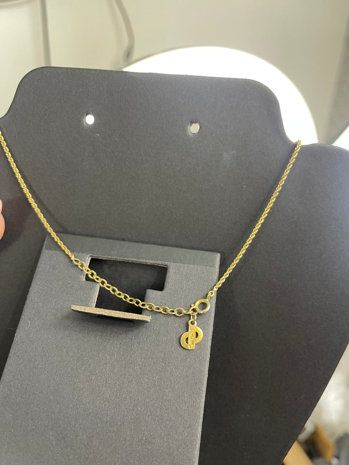 Christian Dior gold heart necklace