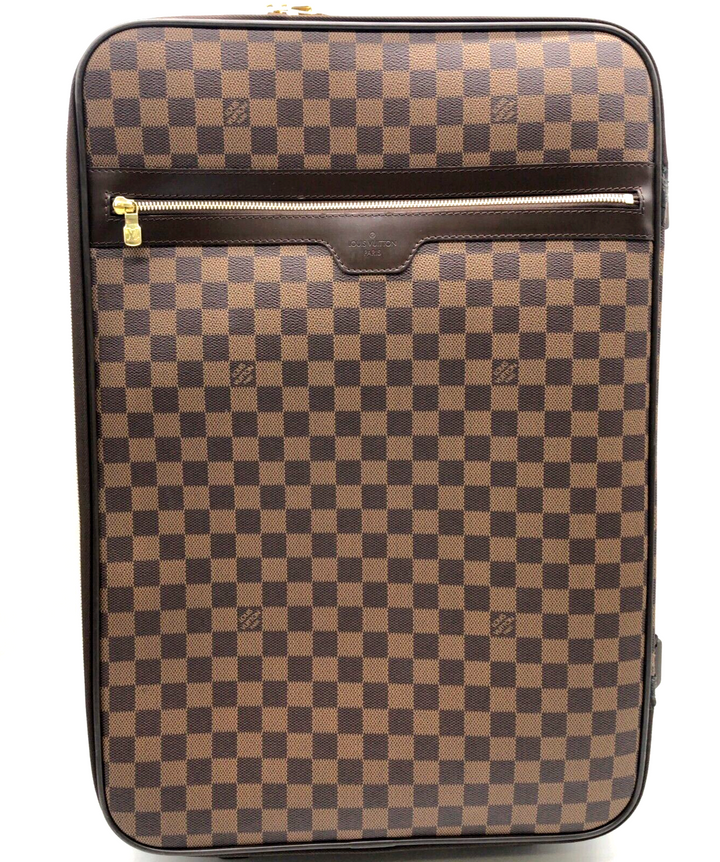 NEW ARRIVAL Louis Vuitton Damier Ebene Pegase 55 Rolling Suitcase