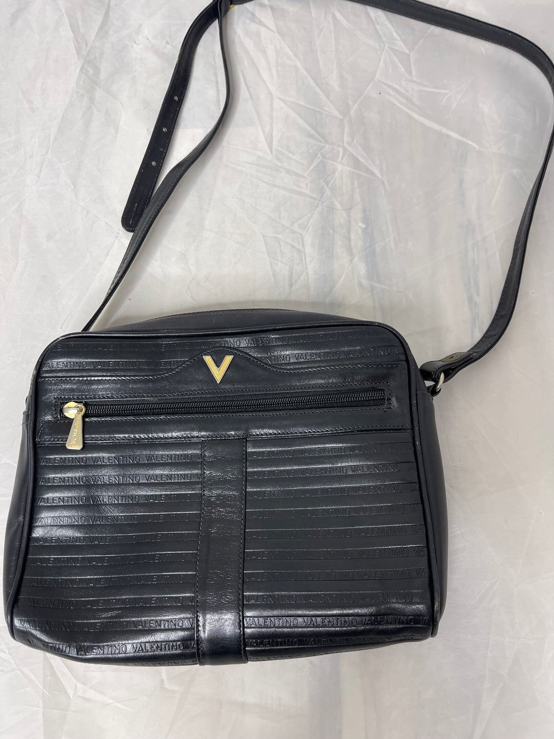 Valentino medium size black leather crossbody