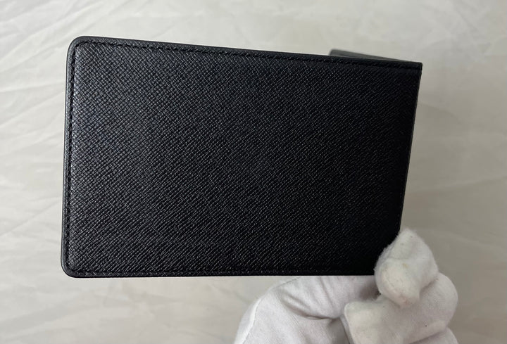 Louis Vuitton Black Taiga Leather Card Holder ID Case