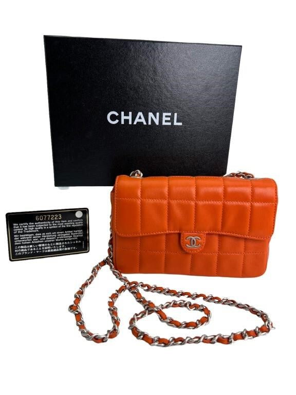 Chanel Orange Mini Classic Belt Bag Rare