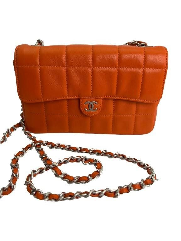 Chanel Orange Mini Classic Belt Bag Rare