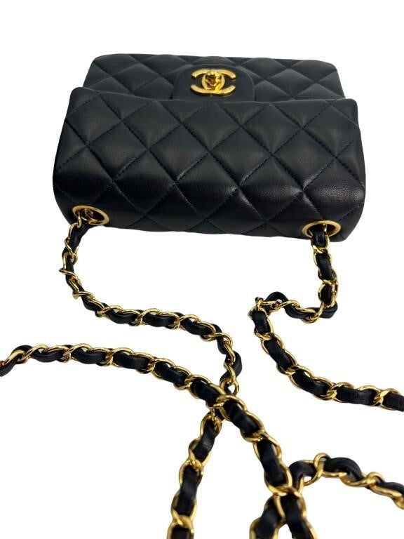 Chanel Navy Classic Flap Mini Purse