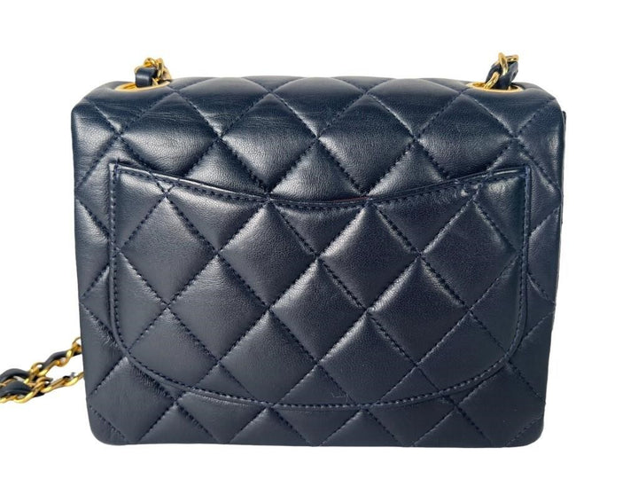 Chanel Navy Classic Flap Mini Purse